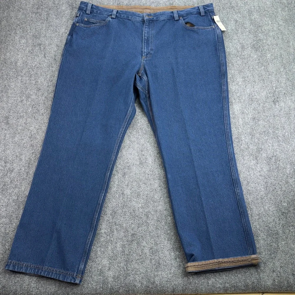 Duluth Trading Jeans Mens 46x31 Blue  Ballroom 5 Pocket Relaxed‎ Fit Denim